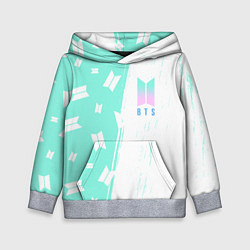 Толстовка-худи детская BTS БТС, цвет: 3D-меланж
