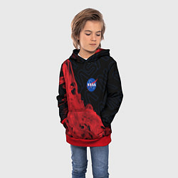 Толстовка-худи детская NASA НАСА, цвет: 3D-красный — фото 2