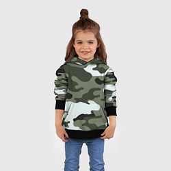 Толстовка-худи детская Camouflage 2, цвет: 3D-черный — фото 2