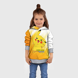 Толстовка-худи детская Pikachu Pika Pika, цвет: 3D-меланж — фото 2