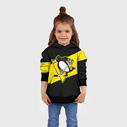 Толстовка-худи детская Питтсбург Пингвинз, цвет: 3D-черный — фото 2