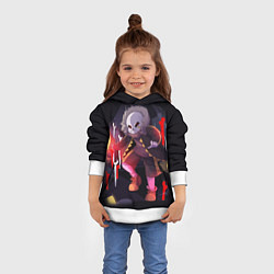 Толстовка-худи детская UNDERTALE, цвет: 3D-белый — фото 2