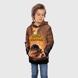 Толстовка-худи детская PlayerUnknowns Battlegrounds, цвет: 3D-черный — фото 2