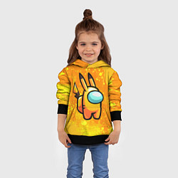Толстовка-худи детская AMONG US - Pikachu, цвет: 3D-черный — фото 2