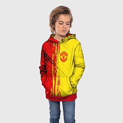 Толстовка-худи детская Manchester United Дьяволы, цвет: 3D-красный — фото 2