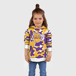 Толстовка-худи детская LA LAKERS ЛЕЙКЕРС, цвет: 3D-белый — фото 2