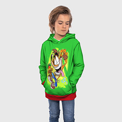 Толстовка-худи детская CRASH BANDICOOT, цвет: 3D-красный — фото 2