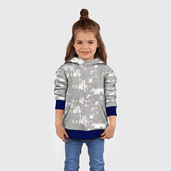 Толстовка-худи детская Старый город, цвет: 3D-синий — фото 2