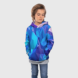 Толстовка-худи детская NEON CRYSTALLS, цвет: 3D-меланж — фото 2