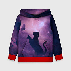 Толстовка-худи детская Star Cat, цвет: 3D-красный