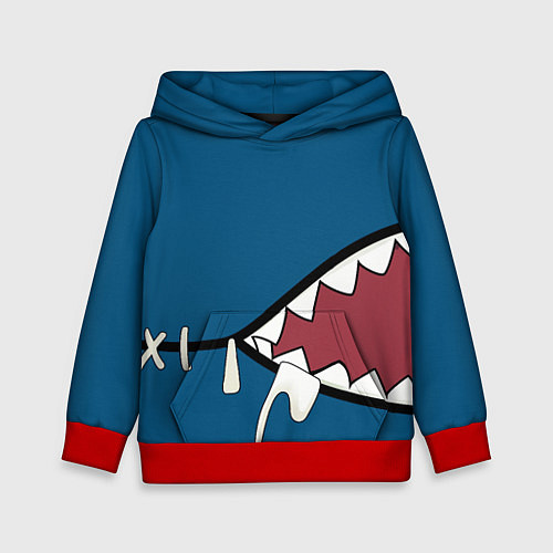 Детская толстовка Акула gawr gura / 3D-Красный – фото 1