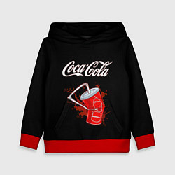 Толстовка-худи детская Coca Cola цвета 3D-красный — фото 1