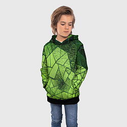 Толстовка-худи детская Мозайка из стекла, цвет: 3D-черный — фото 2