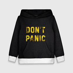 Толстовка-худи детская DONT PANIC, цвет: 3D-белый