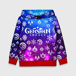 Толстовка-худи детская GENSHIN IMPACT, цвет: 3D-красный