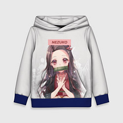 Толстовка-худи детская Nezuko, цвет: 3D-синий