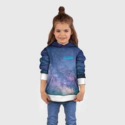 Толстовка-худи детская Услышь мой вой уже, это Voyager, цвет: 3D-белый — фото 2