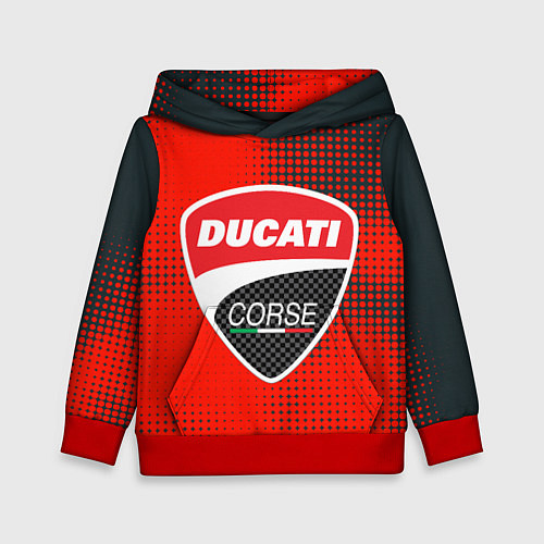 Детская толстовка Ducati Corse logo / 3D-Красный – фото 1