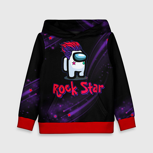 Детская толстовка Among Us Rock Star / 3D-Красный – фото 1