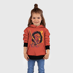 Толстовка-худи детская Джимми Хендрикс, цвет: 3D-черный — фото 2