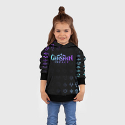 Толстовка-худи детская GENSHIN IMPACT, цвет: 3D-черный — фото 2