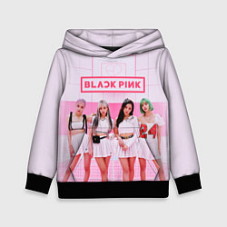 Толстовка-худи детская BLACKPINK, цвет: 3D-черный