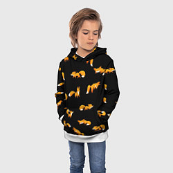 Толстовка-худи детская Лисы, цвет: 3D-белый — фото 2