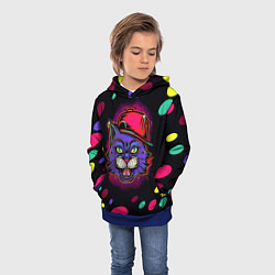 Толстовка-худи детская CAT, цвет: 3D-синий — фото 2