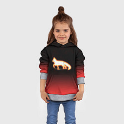 Толстовка-худи детская Светящаяся лиса, цвет: 3D-меланж — фото 2