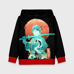 Толстовка-худи детская Танджиро, цвет: 3D-красный