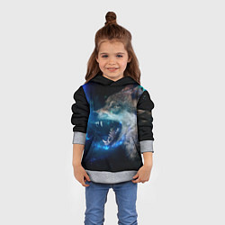 Толстовка-худи детская Волчара Юморит, цвет: 3D-меланж — фото 2