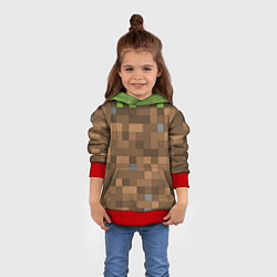 Толстовка-худи детская Minecraft камуфляж, цвет: 3D-красный — фото 2