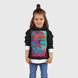 Толстовка-худи детская Hyper beast art, цвет: 3D-белый — фото 2
