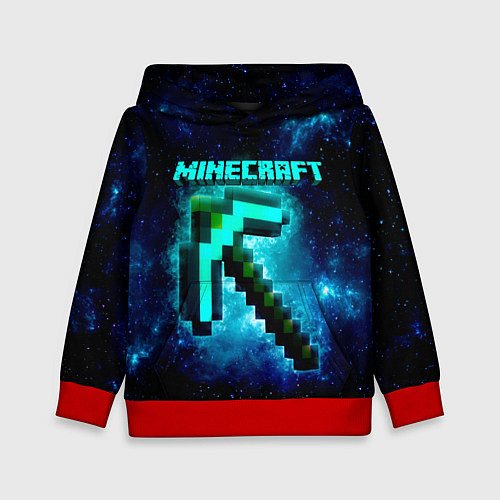Детская толстовка Minecraft / 3D-Красный – фото 1