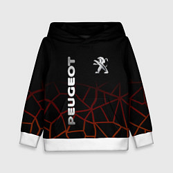 Толстовка-худи детская PEUGEOT, цвет: 3D-белый
