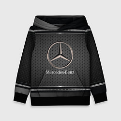 Толстовка-худи детская MERCEDES BENZ МЕРСЕДЕС БЕНЗ, цвет: 3D-черный