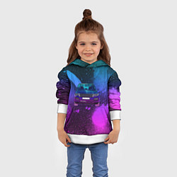 Толстовка-худи детская LAND ROVER NEON, цвет: 3D-белый — фото 2