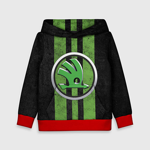 Детская толстовка Skoda Green Logo Z / 3D-Красный – фото 1