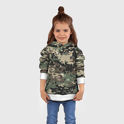 Толстовка-худи детская Камуфляж Land Rover, цвет: 3D-белый — фото 2