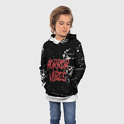Толстовка-худи детская Хоррор настроение, цвет: 3D-белый — фото 2