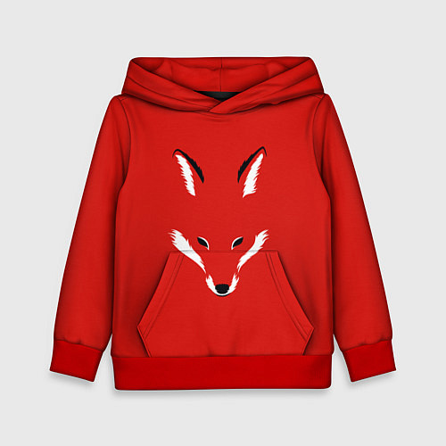 Детская толстовка Fox minimalism / 3D-Красный – фото 1