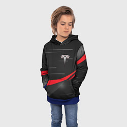 Толстовка-худи детская TESLA ABSTRACT ТЕСЛА СПОРТ, цвет: 3D-синий — фото 2