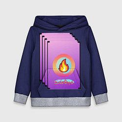 Толстовка-худи детская Словно огонь !!!, цвет: 3D-меланж