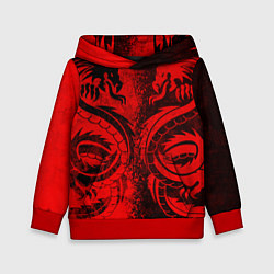 Толстовка-худи детская BLACK RED DRAGONS TATOO, цвет: 3D-красный