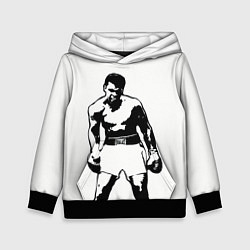Толстовка-худи детская The Greatest Muhammad Ali, цвет: 3D-черный