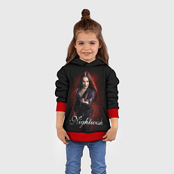 Толстовка-худи детская NIGHTWISH, цвет: 3D-красный — фото 2