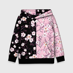 Толстовка-худи детская САКУРА SAKURA ВИШНЯ, цвет: 3D-черный