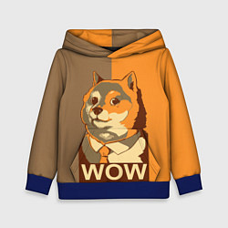 Толстовка-худи детская Doge Wow, цвет: 3D-синий