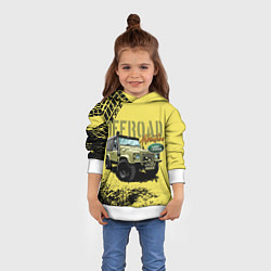 Толстовка-худи детская LAND ROVER, цвет: 3D-белый — фото 2