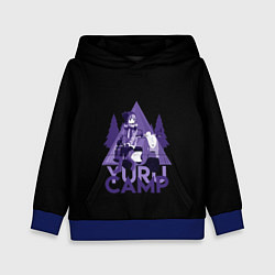 Толстовка-худи детская YURU CAMP, цвет: 3D-синий